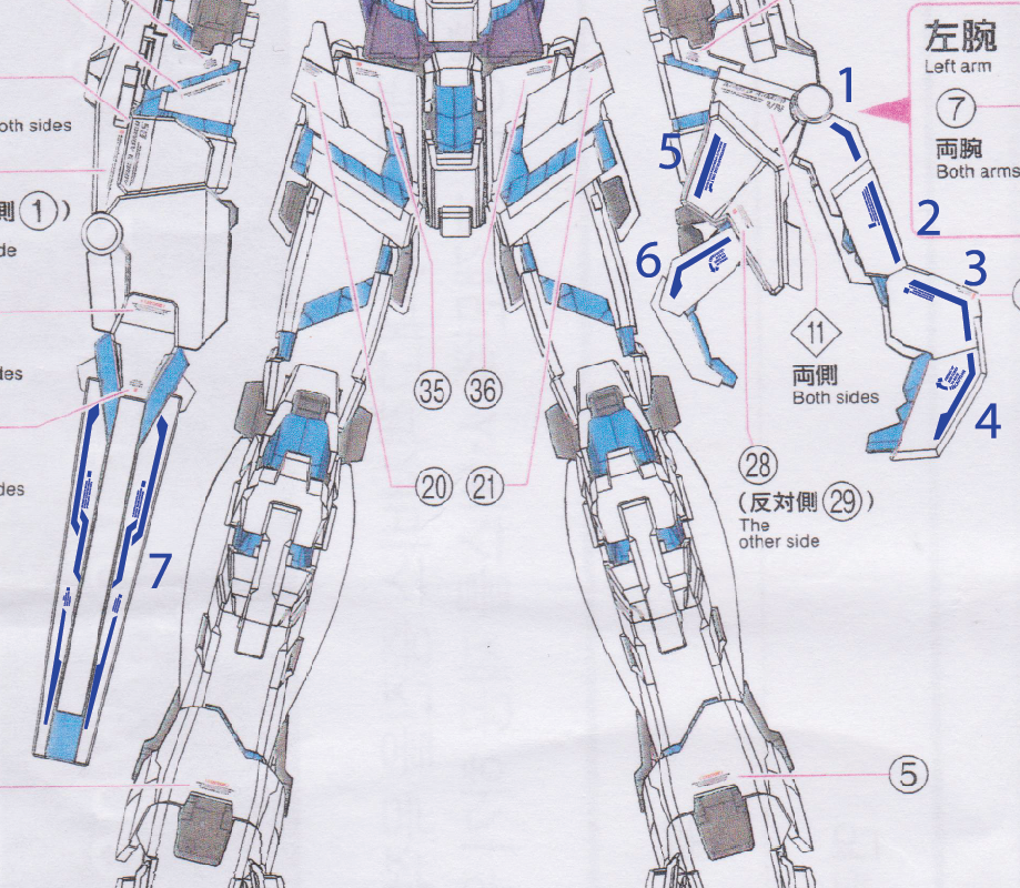 Delpi Decal - RG HG 1/144 Unicorn Gundam Perfectibility Holo