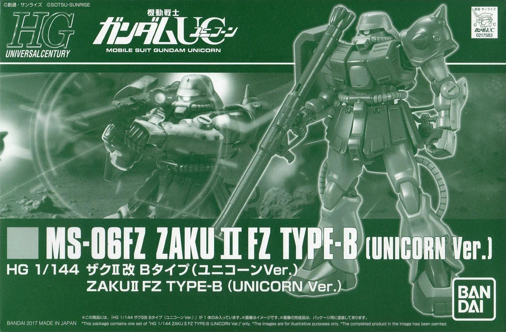 Gundam - HGUC 1/144 MS-06FZ Zaku II Kai (Unicorn Ver.) [P-Bandai]
