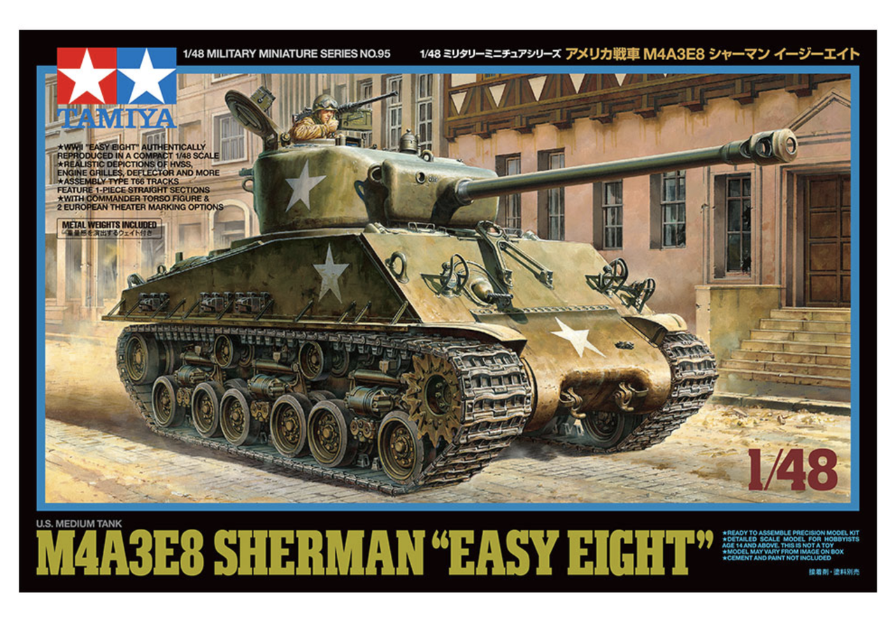 Tamiya - 1/48 U.S. Medium Tank M4A3E8 Sherman "Easy Eight"