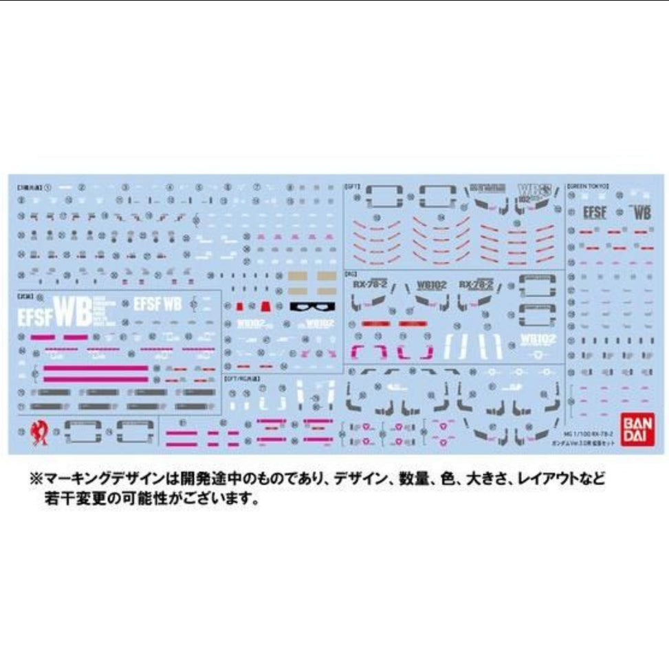 Gundam - MG 1/100 RX-78-2 Gundam Ver. 3.0 Accessory Set [P-Bandai]