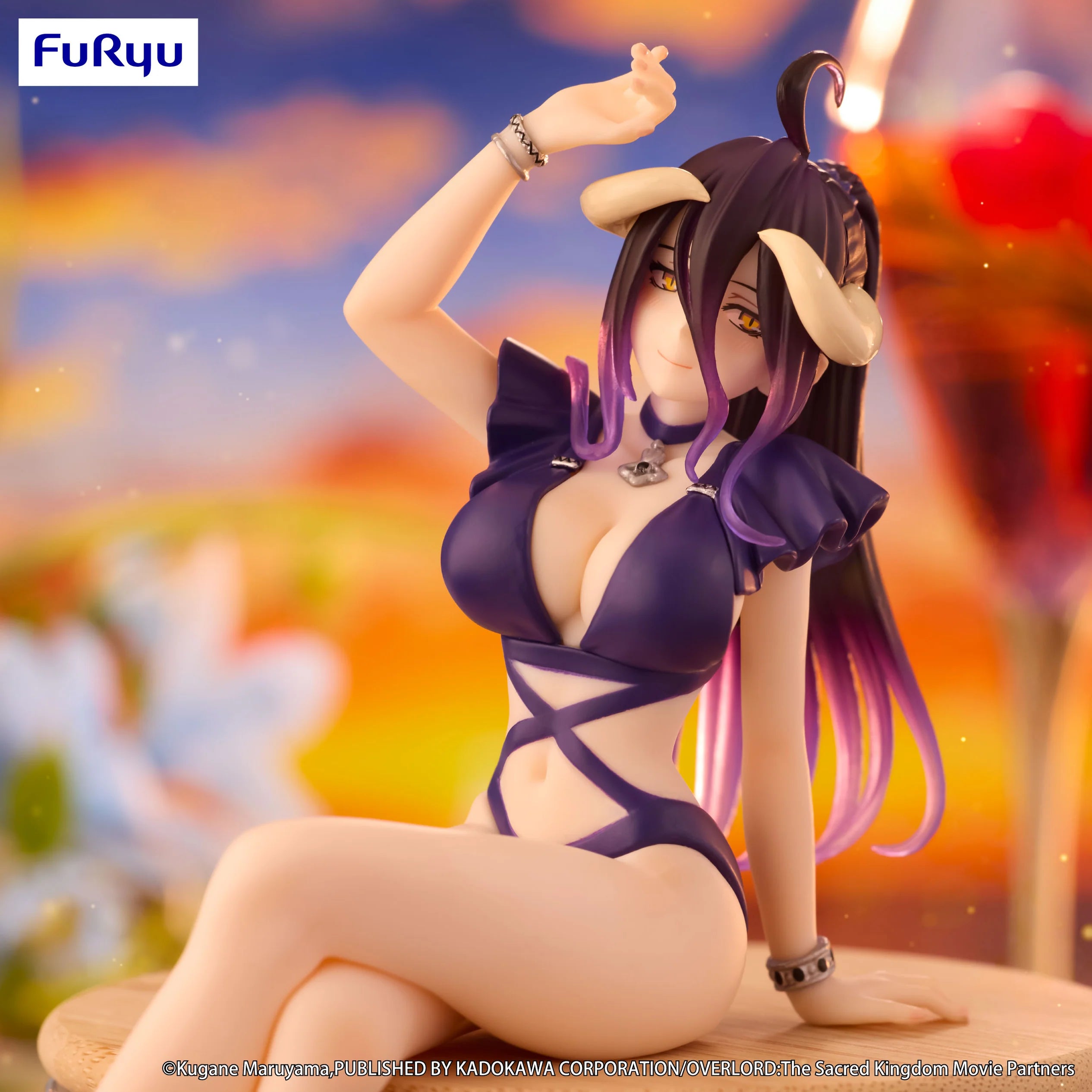 Overlord - Albedo Noodle Stopper Figure (Purple Swimsuit Ver.) | Furyu