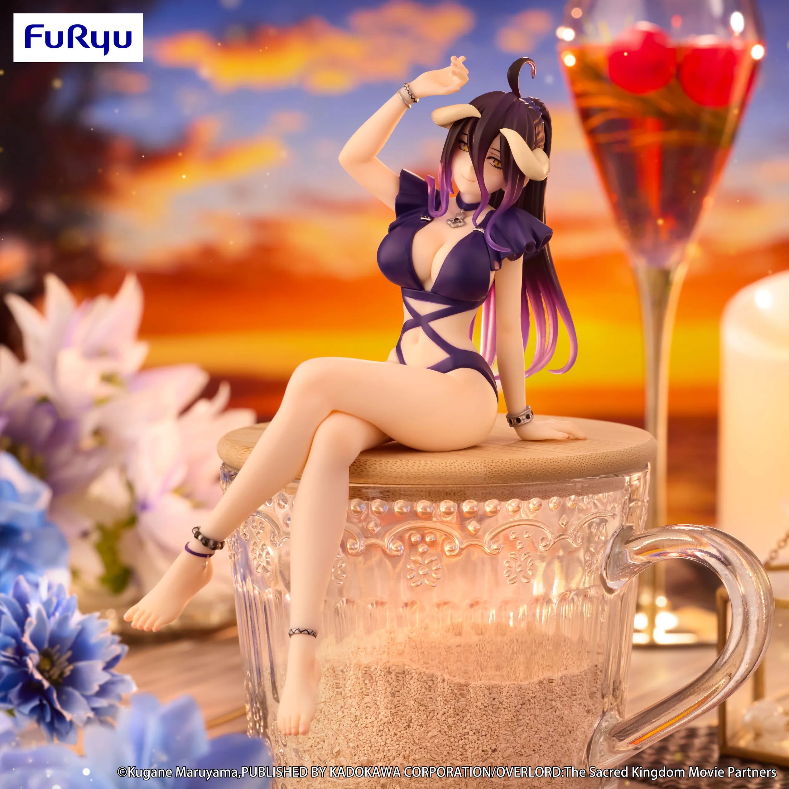 Overlord - Albedo Noodle Stopper Figure (Purple Swimsuit Ver.) | Furyu